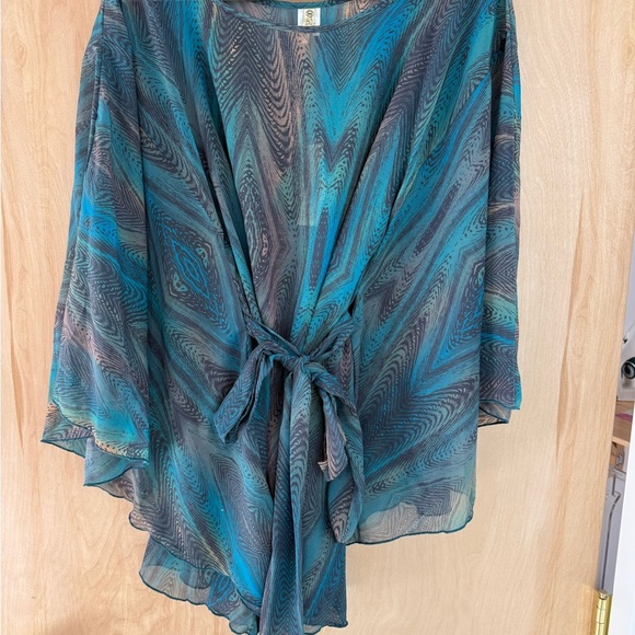 Bellissima Swimwear multicolor Blue Beach Cover-Up. - Picture 3 of 8